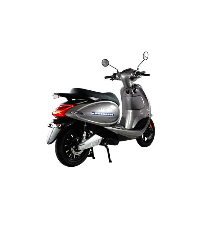 TBH Nova+ 110 km/h 6000W E-Roller - der Citycruiser Silber Schwarz Mit Topcase TBH Nova+ 110 km/h 6000W E-Roller - der Citycruiser Silber Schwarz Mit Topcase